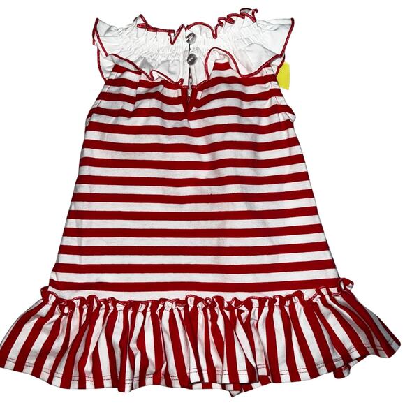 Bonnie Jean Baby summer Lemonade strawberry ruffled red and white top 12 months - Picture 7 of 7